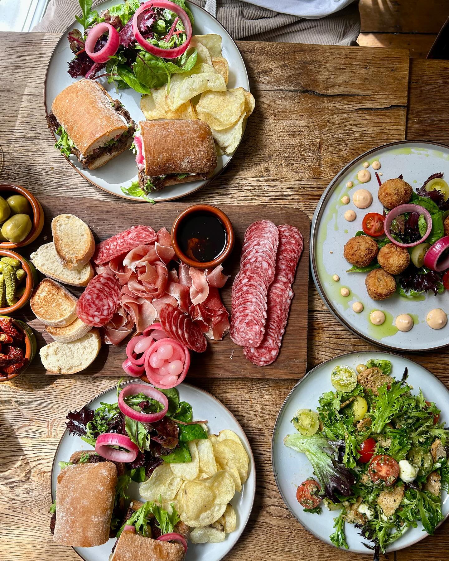 A food spread at The Dashwood Lounge