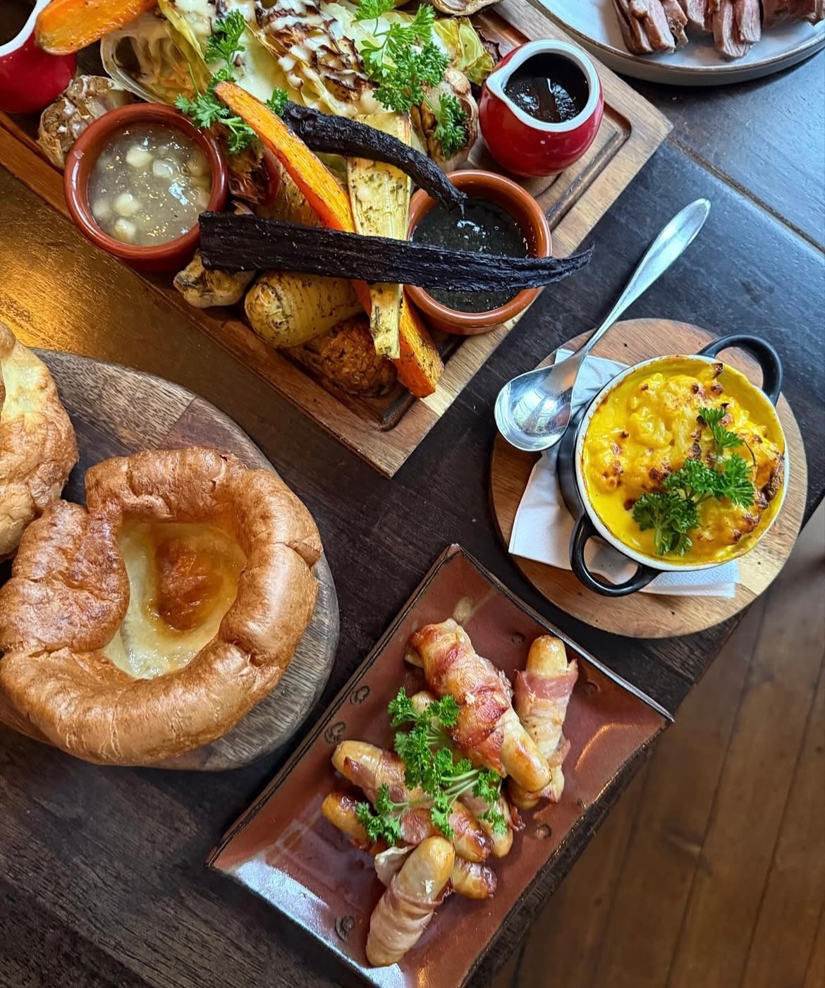 A meal spread at The Dashwood Lounge